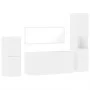 4-piece bathroom furniture set, white plywood by , Bathroom furniture - Ref: Foro24-3308521, Price: 171,80 €, Discount: %