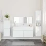 4-piece bathroom furniture set, white plywood by , Bathroom furniture - Ref: Foro24-3308521, Price: 171,80 €, Discount: %