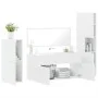 4-piece bathroom furniture set, white plywood by , Bathroom furniture - Ref: Foro24-3308521, Price: 171,80 €, Discount: %