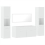 Badezimmermöbel-Set, 4-teilig, aus glänzend weißem Sperrholz. von , Badezimmermöbel - Ref: Foro24-3308540, Preis: 218,83 €, R...