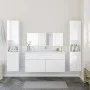 4-piece bathroom furniture set made of glossy white plywood by , Bathroom furniture - Ref: Foro24-3308540, Price: 218,83 €, D...