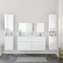 Juego muebles de baño 4 pzas madera contrachapada blanco brillo de , Muebles de baño - Ref: Foro24-3308540, Precio: 223,43 €