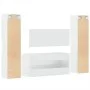 4-piece bathroom furniture set made of glossy white plywood by , Bathroom furniture - Ref: Foro24-3308540, Price: 218,83 €, D...