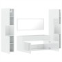 Juego muebles de baño 4 pzas madera contrachapada blanco brillo de , Muebles de baño - Ref: Foro24-3308540, Precio: 223,43 €