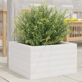 Solid white pine wood planter 40x40x23 cm by , Pots and planters - Ref: Foro24-847179, Price: 53,93 €, Discount: %