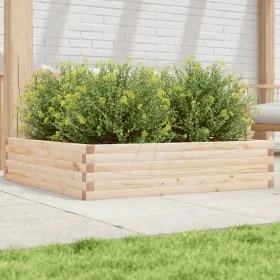 Solid pine wood planter 100x100x23 cm by , Pots and planters - Ref: Foro24-847208, Price: 79,38 €, Discount: %