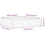 Solid pine wood planter in brown wax 110x110x23 cm by , Pots and planters - Ref: Foro24-847215, Price: 103,85 €, Discount: %