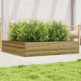 Pine wood planter box, treated, 110x110x23 cm by , Pots and planters - Ref: Foro24-847217, Price: 92,67 €, Discount: %