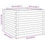 Solid pine wood planter 60x60x45.5 cm by , Pots and planters - Ref: Foro24-847248, Price: 94,07 €, Discount: %