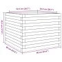 Solid pine wood planter 60x60x45.5 cm by , Pots and planters - Ref: Foro24-847248, Price: 93,23 €, Discount: %