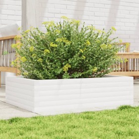Solid white pine wood planter 90x60x23 cm by , Pots and planters - Ref: Foro24-847234, Price: 74,81 €, Discount: %