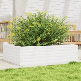Solid white pine wood planter 90x60x23 cm by , Pots and planters - Ref: Foro24-847234, Price: 74,06 €, Discount: %
