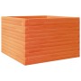Jardinera madera maciza de pino marrón cera 70x70x45,5 cm de , Maceteros y jardineras - Ref: Foro24-847255, Precio: 127,85 €,...