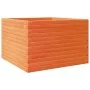 Solid pine wood planter in brown wax 70x70x45.5 cm by , Pots and planters - Ref: Foro24-847255, Price: 126,53 €, Discount: %