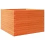 Solid pine wood planter in brown wax 70x70x45.5 cm by , Pots and planters - Ref: Foro24-847255, Price: 126,53 €, Discount: %