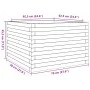 Solid pine wood planter in brown wax 70x70x45.5 cm by , Pots and planters - Ref: Foro24-847255, Price: 126,53 €, Discount: %