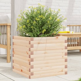 Solid pine wood planter 50x50x45.5 cm by , Pots and planters - Ref: Foro24-847243, Price: 80,24 €, Discount: %