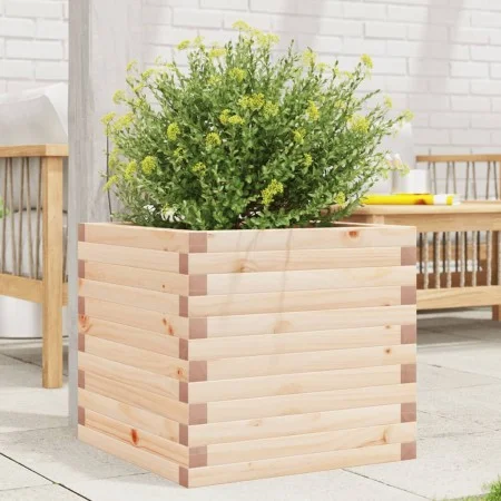 Solid pine wood planter 50x50x45.5 cm by , Pots and planters - Ref: Foro24-847243, Price: 79,39 €, Discount: %