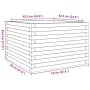 Impregnated pine wood planter 70x70x45.5 cm by , Pots and planters - Ref: Foro24-847257, Price: 114,03 €, Discount: %