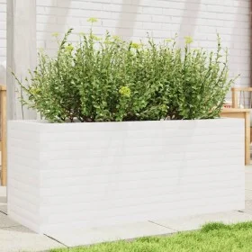 Solid white pine wood planter 110x40x45.5 cm by , Pots and planters - Ref: Foro24-847274, Price: 166,77 €, Discount: %