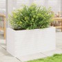 Massive Blumenkasten aus weißem Kiefernholz, 90x40x45,5 cm. von , Töpfe und Pflanzgefäße - Ref: Foro24-847269, Preis: 146,93 ...