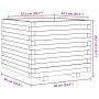 Jardinera madera maciza de pino blanco 60x60x49,5 cm de , Maceteros y jardineras - Ref: Foro24-847359, Precio: 155,11 €, Desc...