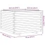 Eingelassener Kiefernholz-Pflanzkasten 70x70x49,5 cm von , Töpfe und Pflanzgefäße - Ref: Foro24-847367, Preis: 160,77 €, Raba...