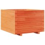 Jardinera madera maciza de pino marrón cera 70x70x49,5 cm de , Maceteros y jardineras - Ref: Foro24-847365, Precio: 148,09 €