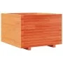 Solid pine wood planter in brown wax 70x70x49.5 cm by , Pots and planters - Ref: Foro24-847365, Price: 132,00 €, Discount: %