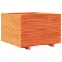Solid pine wood planter in brown wax 70x70x49.5 cm by , Pots and planters - Ref: Foro24-847365, Price: 132,00 €, Discount: %