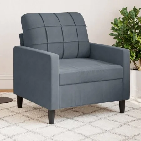 Dunkelgrauer Samtsessel, 60 cm. von , Sofas - Ref: Foro24-4007605, Preis: 138,07 €, Rabatt: %