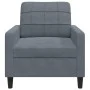 Dunkelgrauer Samtsessel, 60 cm. von , Sofas - Ref: Foro24-4007605, Preis: 138,07 €, Rabatt: %
