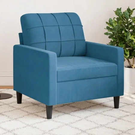 Samt blauer Sessel, 60 cm. von , Sofas - Ref: Foro24-4007613, Preis: 157,78 €, Rabatt: %
