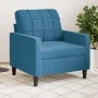 Samt blauer Sessel, 60 cm. von , Sofas - Ref: Foro24-4007613, Preis: 157,78 €, Rabatt: %