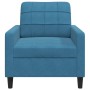 Samt blauer Sessel, 60 cm. von , Sofas - Ref: Foro24-4007613, Preis: 160,58 €, Rabatt: %