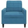 Samt blauer Sessel, 60 cm. von , Sofas - Ref: Foro24-4007613, Preis: 157,78 €, Rabatt: %