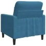 Sillón de terciopelo azul 60 cm de , Sofás - Ref: Foro24-4007613, Precio: 157,78 €, Descuento: %