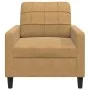 Brauner Samtsessel, 60 cm. von , Sofas - Ref: Foro24-4007611, Preis: 156,72 €, Rabatt: %