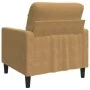 Brauner Samtsessel, 60 cm. von , Sofas - Ref: Foro24-4007611, Preis: 156,72 €, Rabatt: %