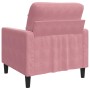 Rosa Samt-Sessel, 60 cm. von , Sofas - Ref: Foro24-4007607, Preis: 171,60 €, Rabatt: %