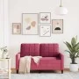 Zweisitziges Samtsofa in Bordeauxrot, 120 cm. von , Sofas - Ref: Foro24-4007618, Preis: 229,80 €, Rabatt: %