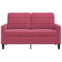 Two-seater velvet sofa in burgundy red, 120 cm by , Sofas - Ref: Foro24-4007618, Price: 234,15 €, Discount: %