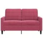 Two-seater velvet sofa in burgundy red, 120 cm by , Sofas - Ref: Foro24-4007618, Price: 229,80 €, Discount: %