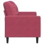 Zweisitziges Samtsofa in Bordeauxrot, 120 cm. von , Sofas - Ref: Foro24-4007618, Preis: 229,80 €, Rabatt: %