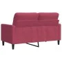 Two-seater velvet sofa in burgundy red, 120 cm by , Sofas - Ref: Foro24-4007618, Price: 229,80 €, Discount: %