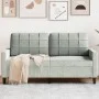 Zweiplätziges Samtsofa in hellem Grau, 140 cm. von , Sofas - Ref: Foro24-4007624, Preis: 199,35 €, Rabatt: %
