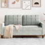 Zweiplätziges Samtsofa in hellem Grau, 140 cm. von , Sofas - Ref: Foro24-4007624, Preis: 190,19 €, Rabatt: %