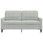 Zweiplätziges Samtsofa in hellem Grau, 140 cm. von , Sofas - Ref: Foro24-4007624, Preis: 199,35 €, Rabatt: %