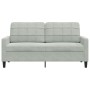Zweiplätziges Samtsofa in hellem Grau, 140 cm. von , Sofas - Ref: Foro24-4007624, Preis: 190,19 €, Rabatt: %