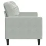 Zweiplätziges Samtsofa in hellem Grau, 140 cm. von , Sofas - Ref: Foro24-4007624, Preis: 199,35 €, Rabatt: %